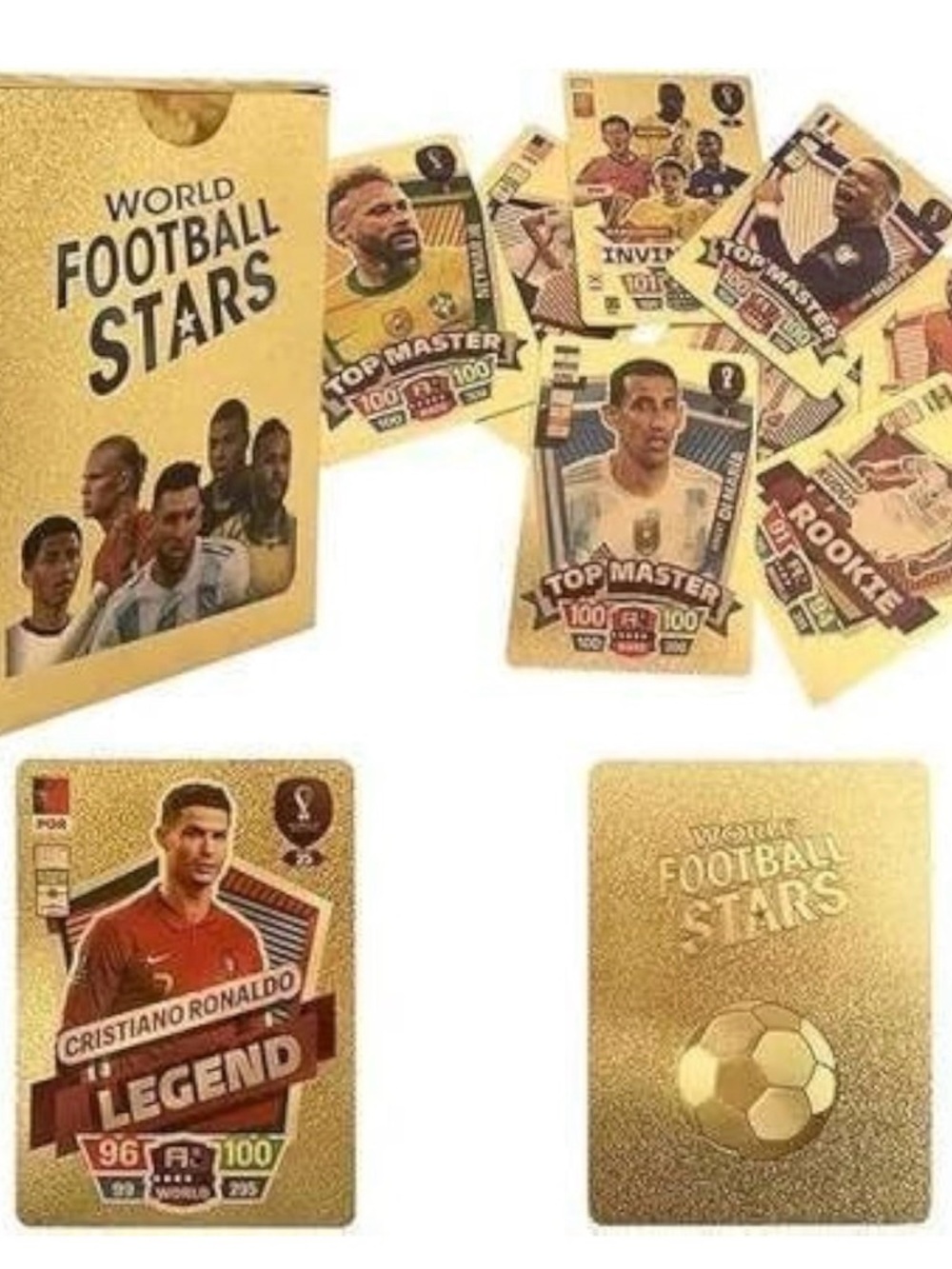 110 World Cup Football Soccer Star Gold Foil Cards UEFA Champions League Sealed